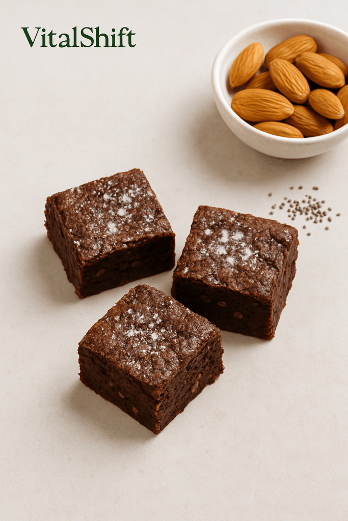 High-protein brownie bites fresh out of the oven