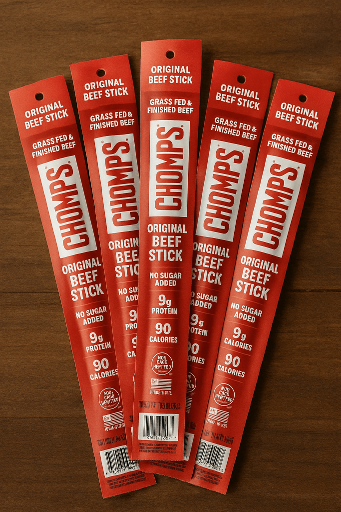 Beef jerky protein snack for on-the-go energy